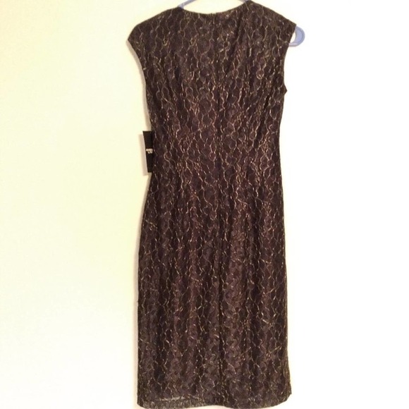 American Living Macy's Sheath Dress Ruched Waistline Back Zipper Navy Blue 4 NWT - Picture 8 of 9